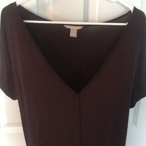 Dark Purple V-Neck T-shirt